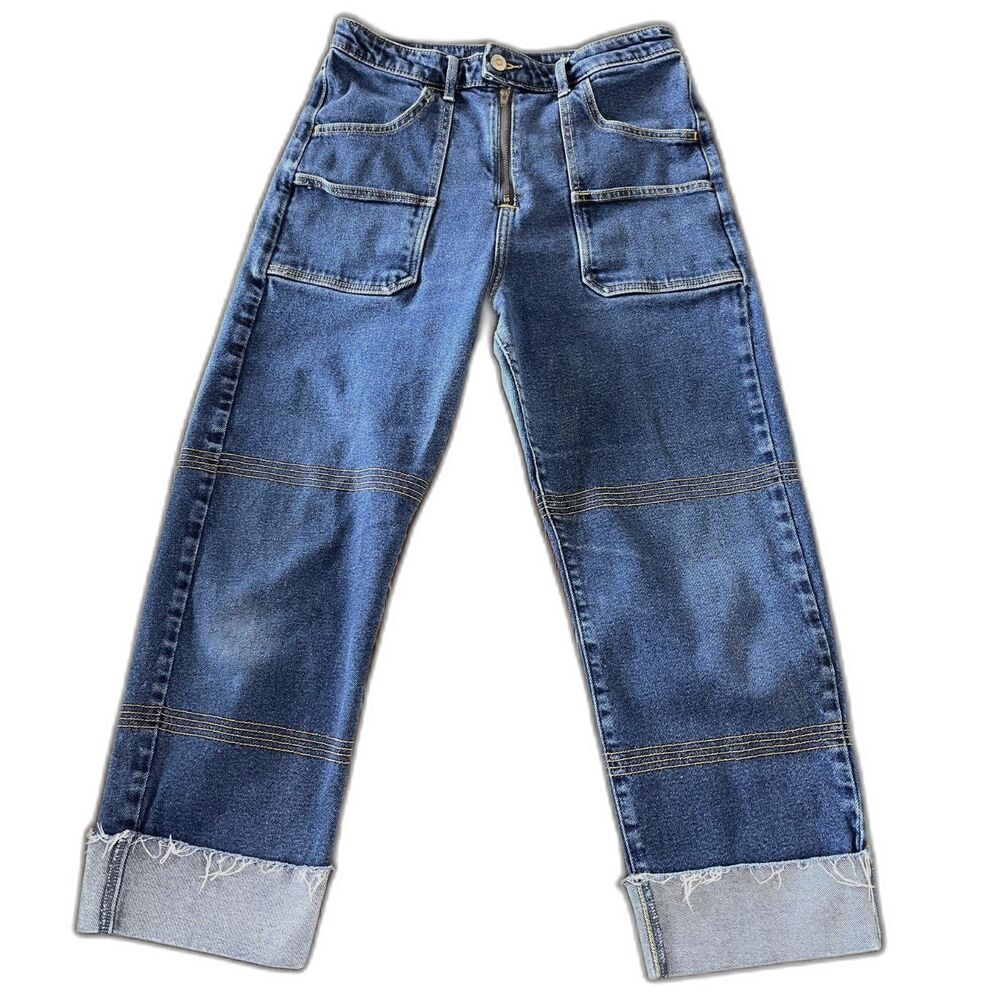 Hollister Vintage Y2K High Rise Cropped Boyfriend Jeans Size 7